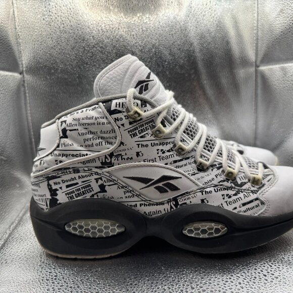 Size 11 Reebok Question Mid Misunderstood‎ Allen Iverson Men's Shoes V69765 - Picture 2 of 11